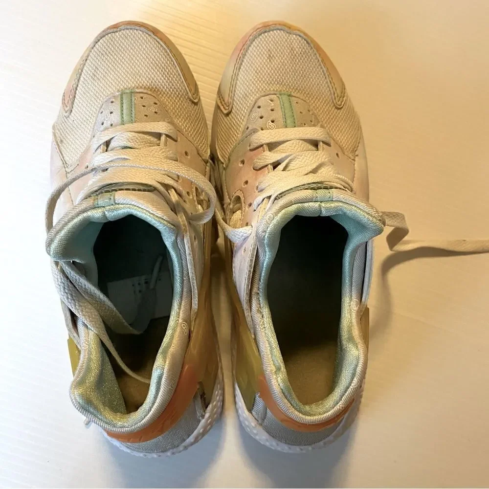 Nike Huarache Run GCEL Girls boys unisex youth pastel tie dye sneakers shoes - 4